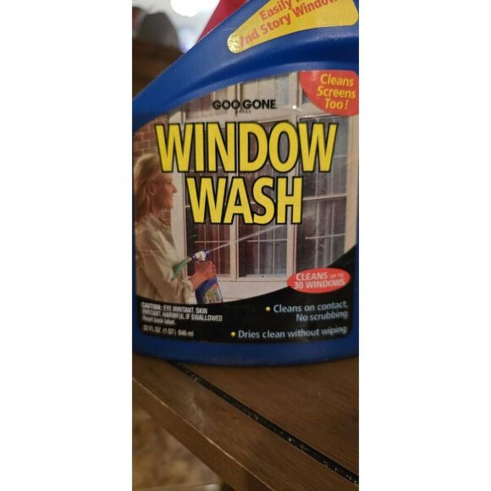 RARE Goo Gone Window Wash 32oz Vintage Hooks‎ To Water hose DISCONTINUED